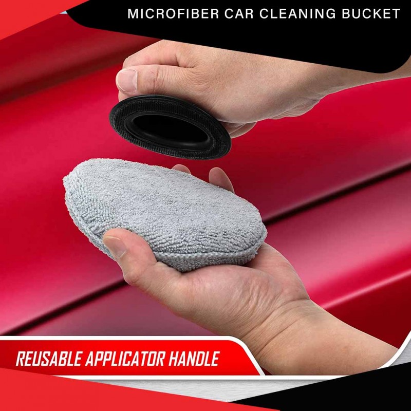 Microfiber Car Cleaning Bucket With Free Shampoo