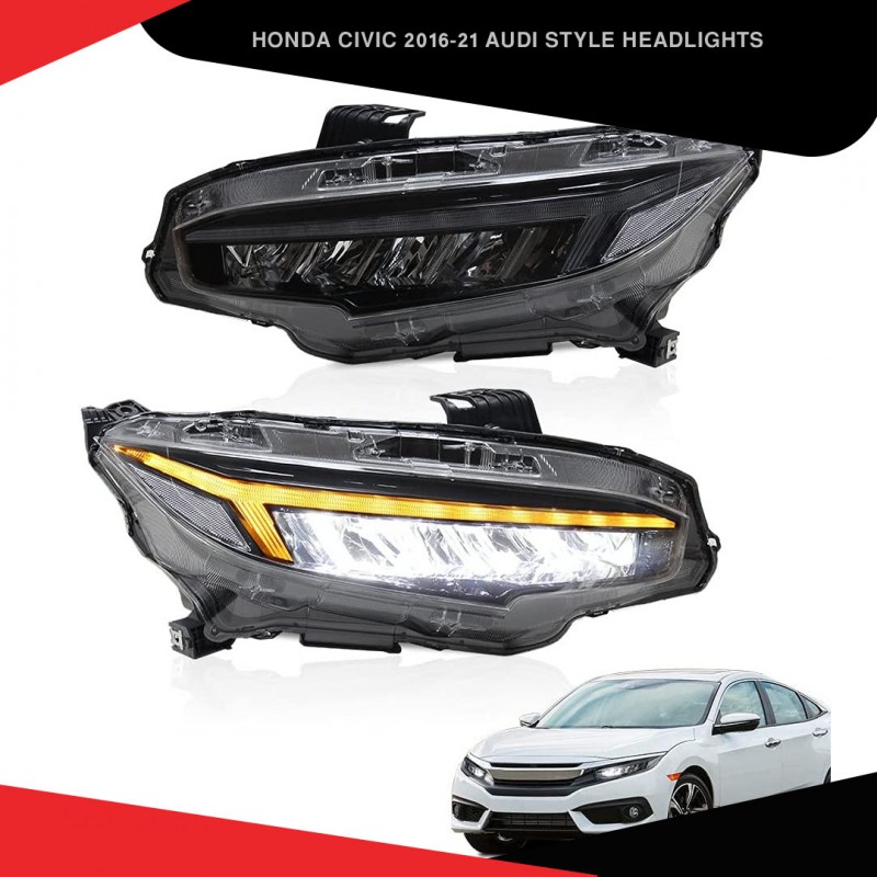 Honda Civic 2016-21 Audi Style Headlight