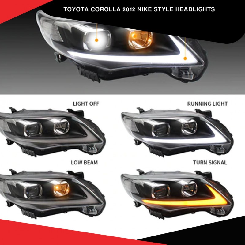 Toyota Corolla 2012 Nike Style Headlights