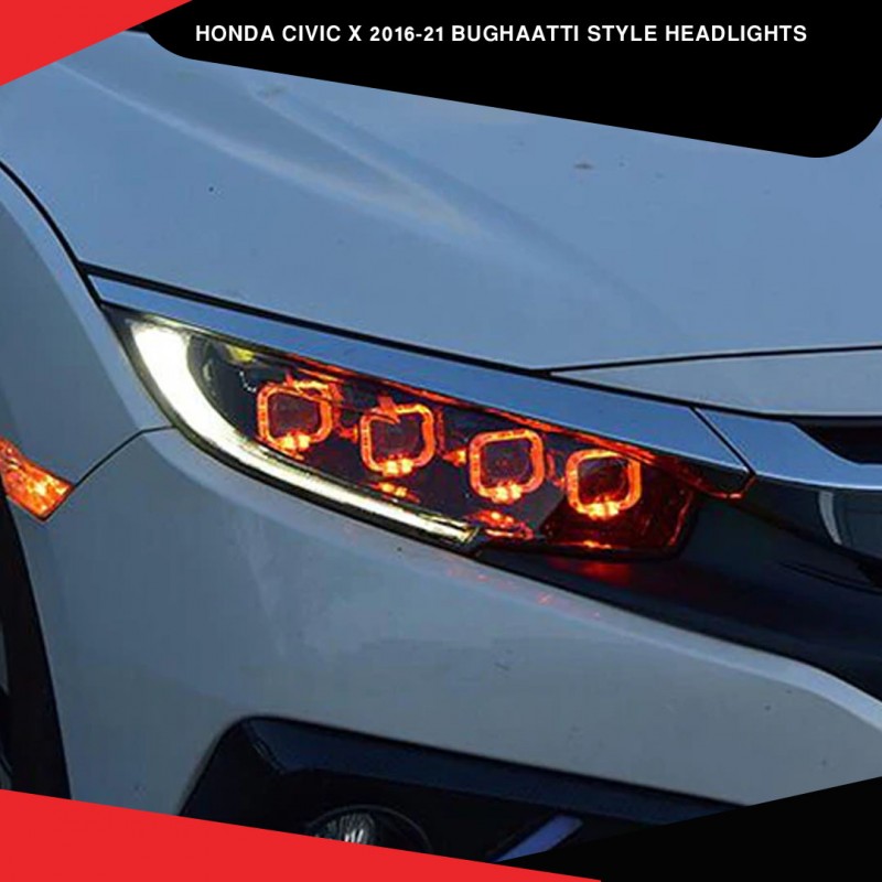 Honda Civic 2016-21 X Bugatti Style Headlights