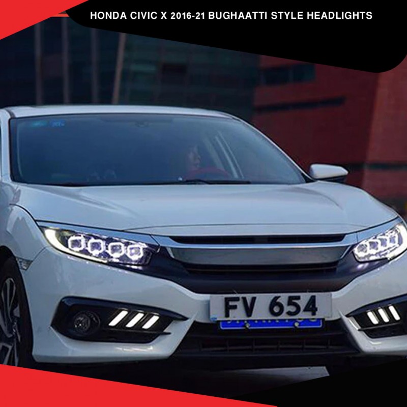 Honda Civic 2016-21 X Bugatti Style Headlights