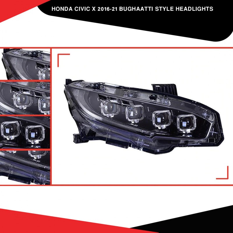 Honda Civic 2016-21 X Bugatti Style Headlights