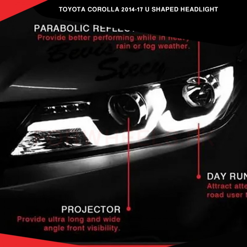 Toyota Corolla 2014-17 U Shaped Headlight