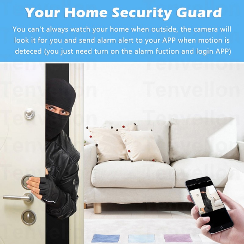 1080p HD Wireless IP Panoramic Bulb Camera - Smart Home Security