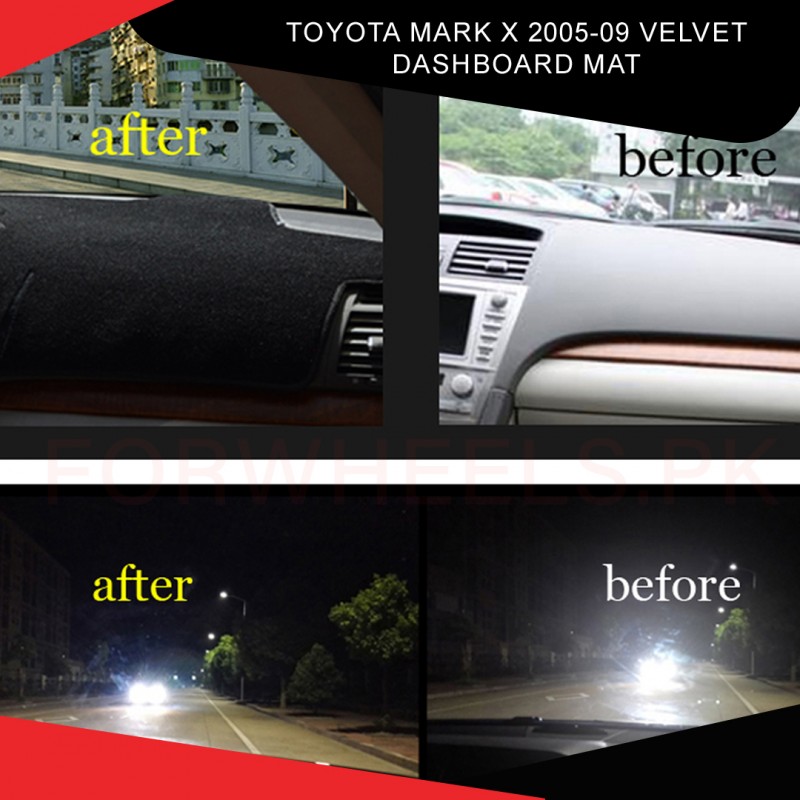 Toyota Mark x 2005-09 Velvet Dashboard Mat