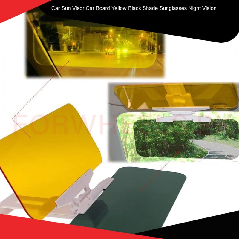 Car Sun Visor Car Board Yellow Black Shade Sun Glasses Night Vision