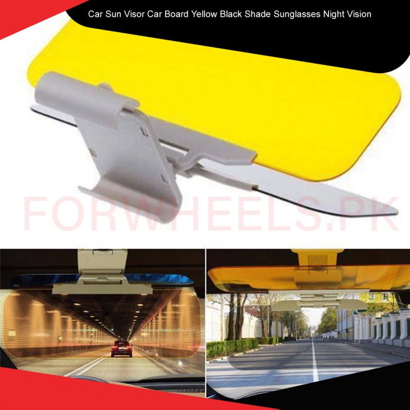Car Sun Visor Car Board Yellow Black Shade Sun Glasses Night Vision