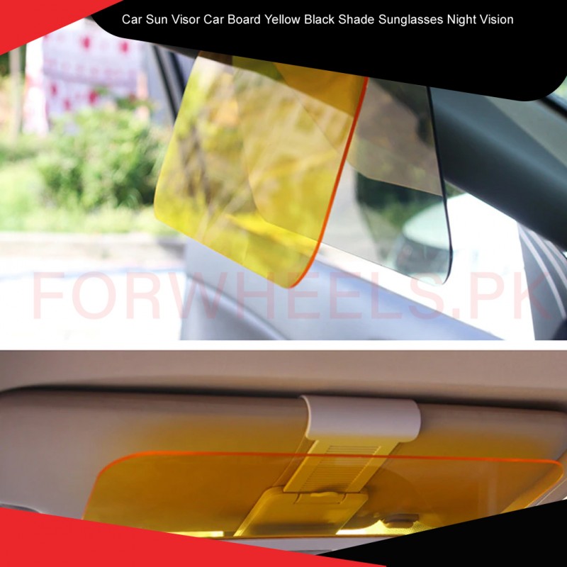 Car Sun Visor Car Board Yellow Black Shade Sun Glasses Night Vision