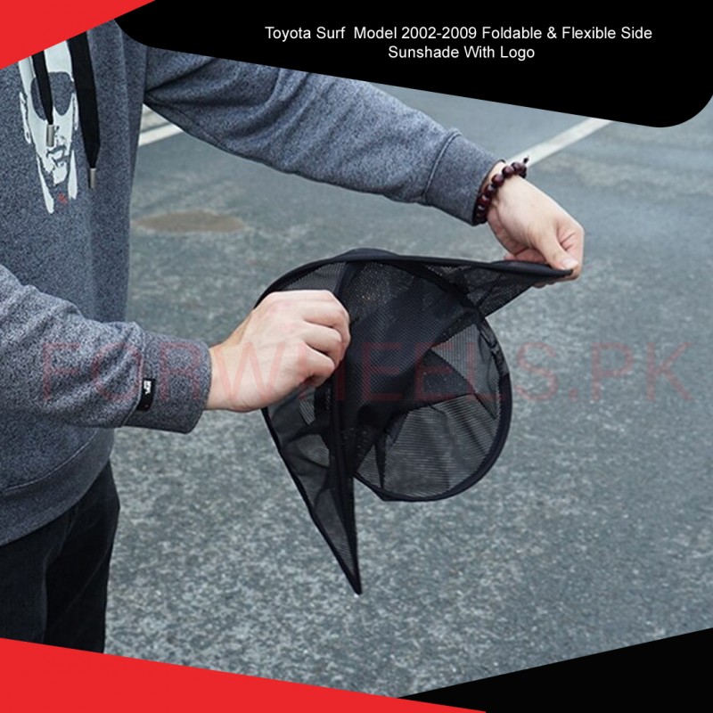 Toyota Surf Model 2002-2009 Foldable & Flexible Side Sunshade With Logo
