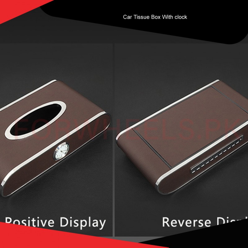Car Tissue Box With Clock