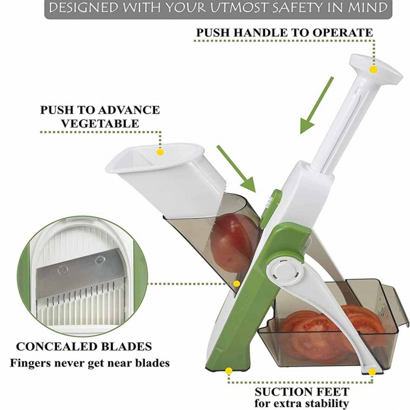 Once For All Vegetable Cutter Mandoline Slicer The Ultimate Kitchen Tool for Fast, Easy, and Safe Slicing