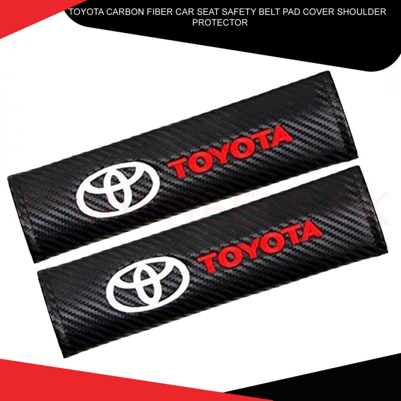 Toyota Carbon Fiber Car Seat Safety Belt Pad Cover Shoulder Protector