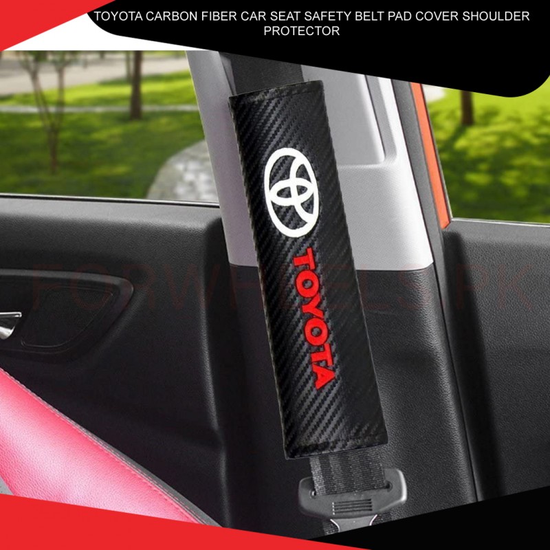 Toyota Carbon Fiber Car Seat Safety Belt Pad Cover Shoulder Protector