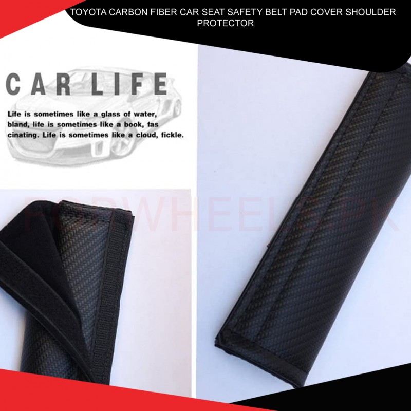 Toyota Carbon Fiber Car Seat Safety Belt Pad Cover Shoulder Protector