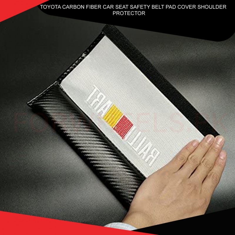 Toyota Carbon Fiber Car Seat Safety Belt Pad Cover Shoulder Protector