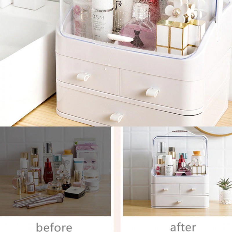Dust-Proof Makeup Cosmetic And Jewelry Organizer