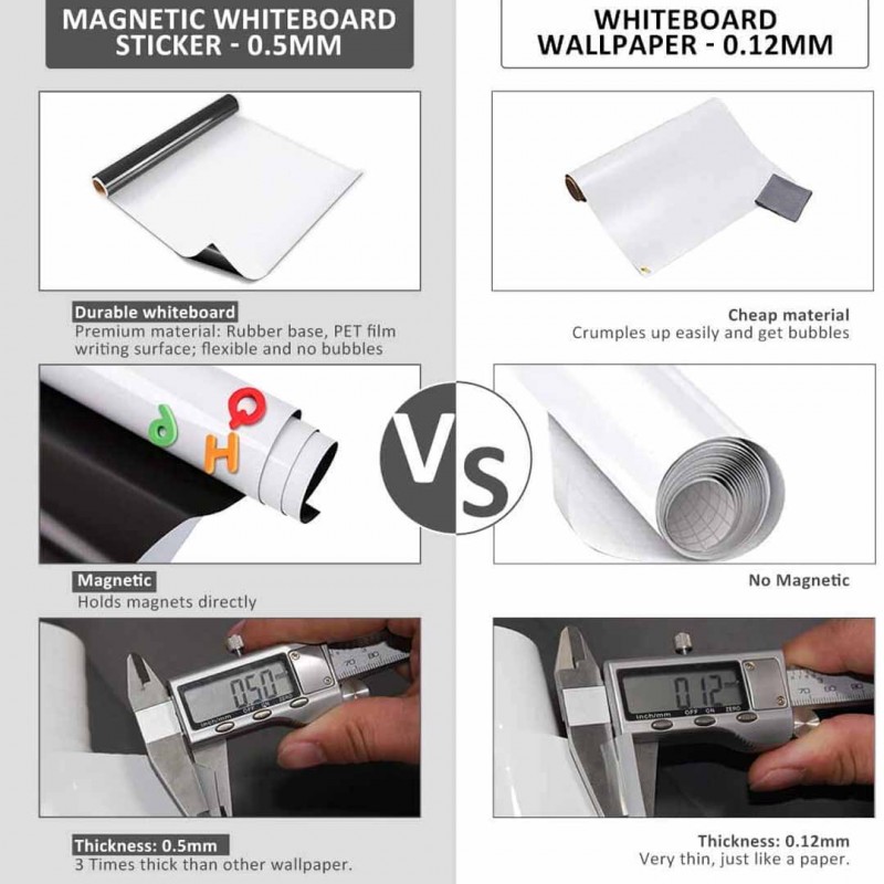 Large Magnetic Whiteboard Paper Self-Adhesive Magnetic Dry Erase Board
