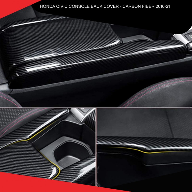 Honda Civic 2016-21 Console Back Cover Carbon Fiber