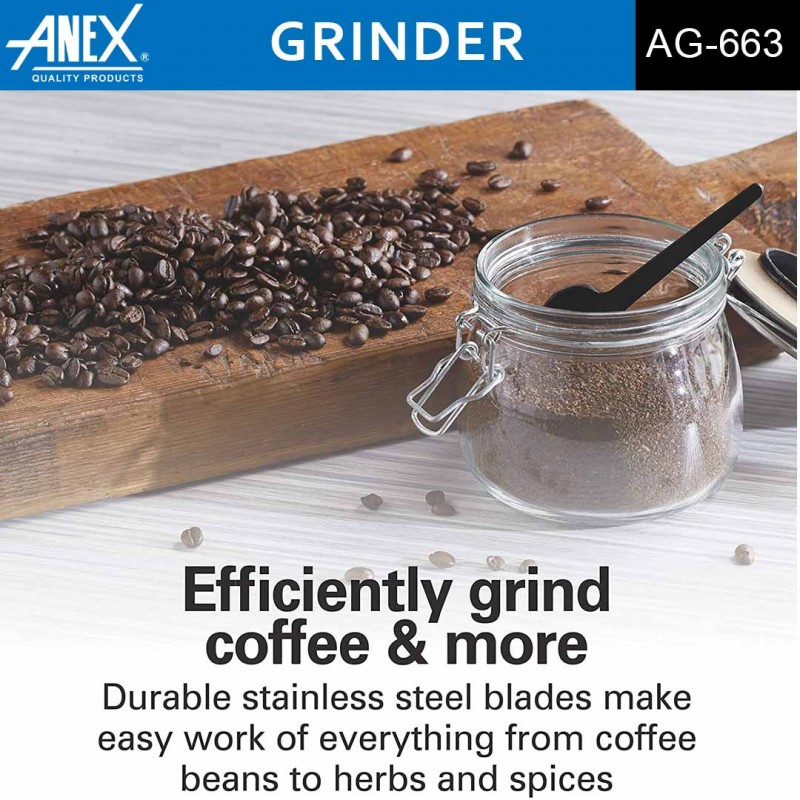 Anex AG-633 Grinder Professional Grade Grinder for Home and Commercial Use