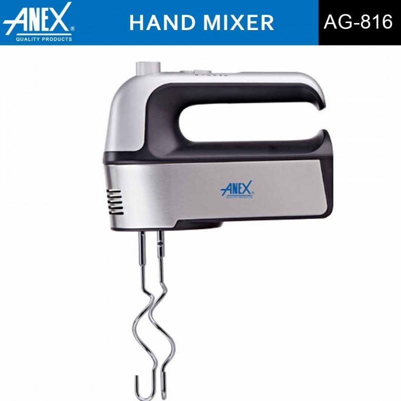 Anex AG 816 Hand Mixer 350W, 5 Speeds, Beater and Dough Hook Attachments