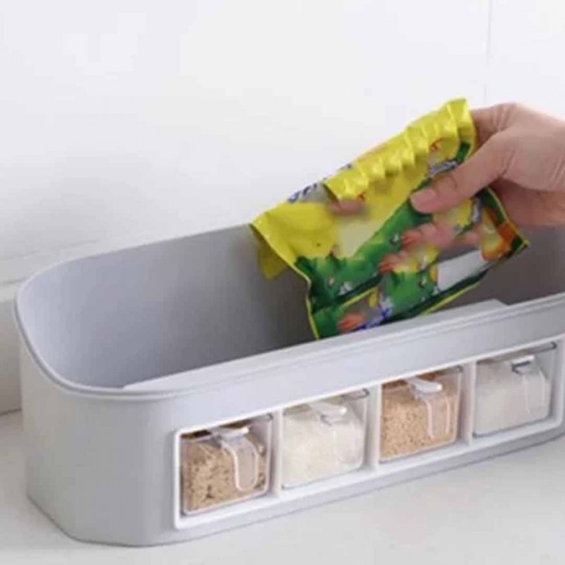 Multifunctional Seasoning Jar Rack Double Layer Spice Organizer