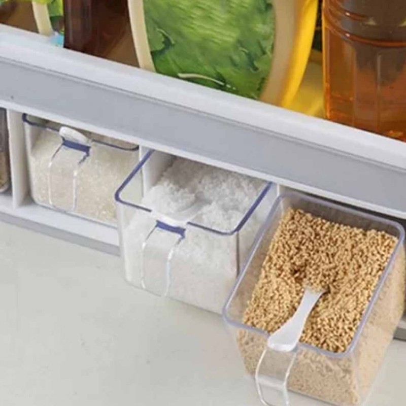 Multifunctional Seasoning Jar Rack Double Layer Spice Organizer