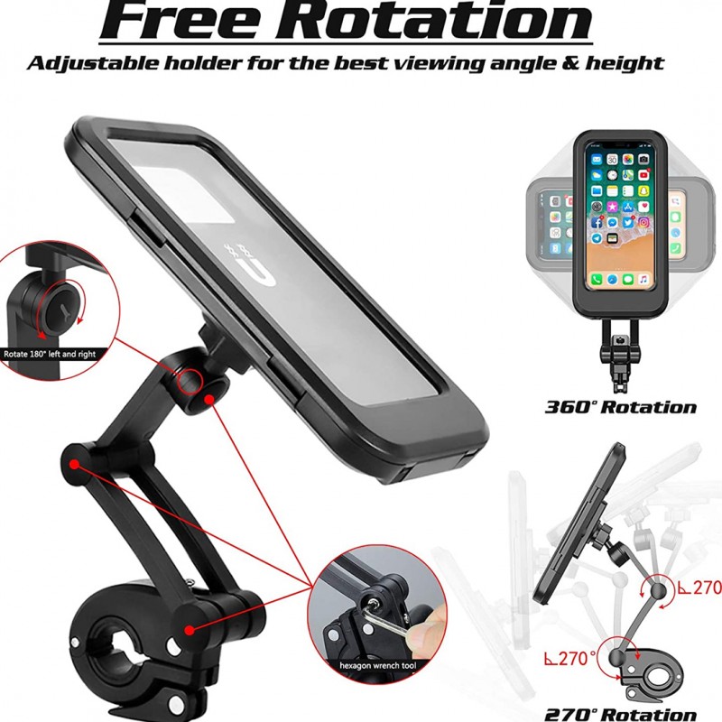 Waterproof Phone Stand Bicycle and Bike Handlebar Mobile Support Mount
