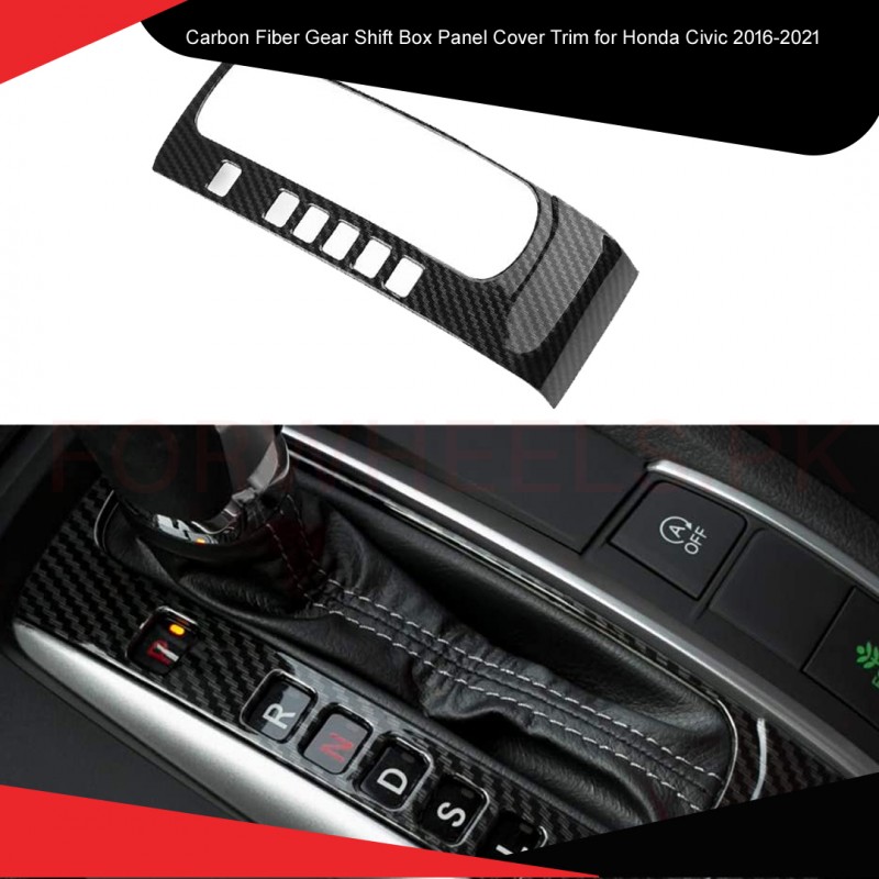Honda Civic 2016-2021 Gear Shift Box Panel Cover Trim Carbon Fiber