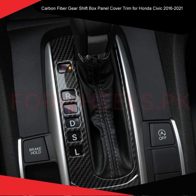 Honda Civic 2016-2021 Gear Shift Box Panel Cover Trim Carbon Fiber