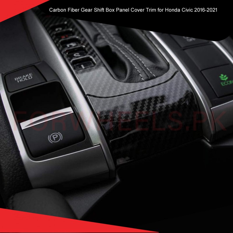 Honda Civic 2016-2021 Gear Shift Box Panel Cover Trim Carbon Fiber