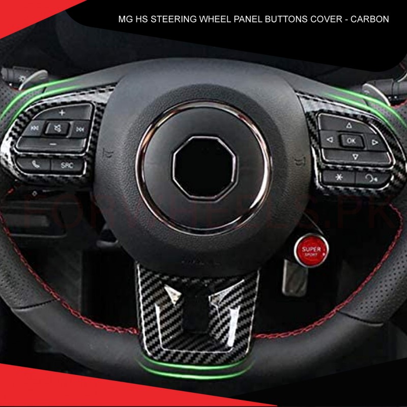 Mg Hs Steering Wheel Panel Buttons Cover Carbon