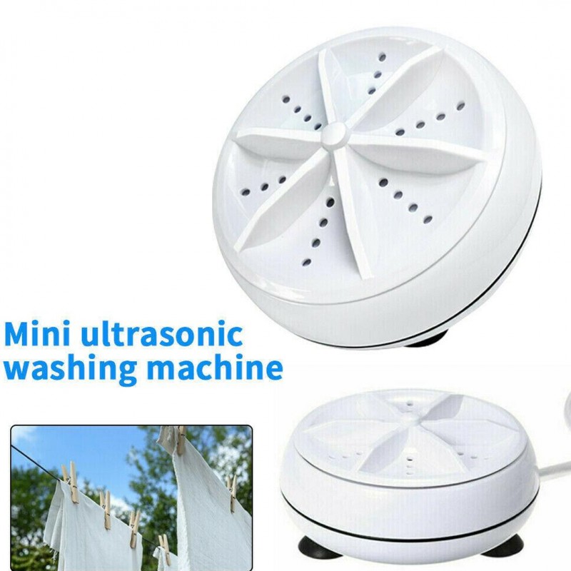 Portable Mini Washing Machine Ultrasonic Turbine Clothes Washer for Travel Home