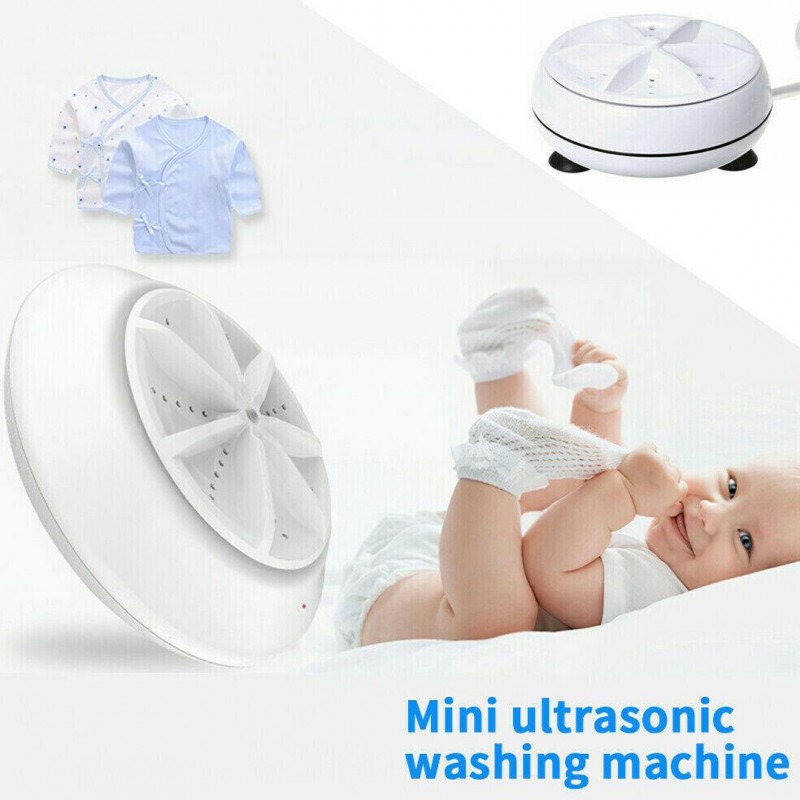 Portable Mini Washing Machine Ultrasonic Turbine Clothes Washer for Travel Home