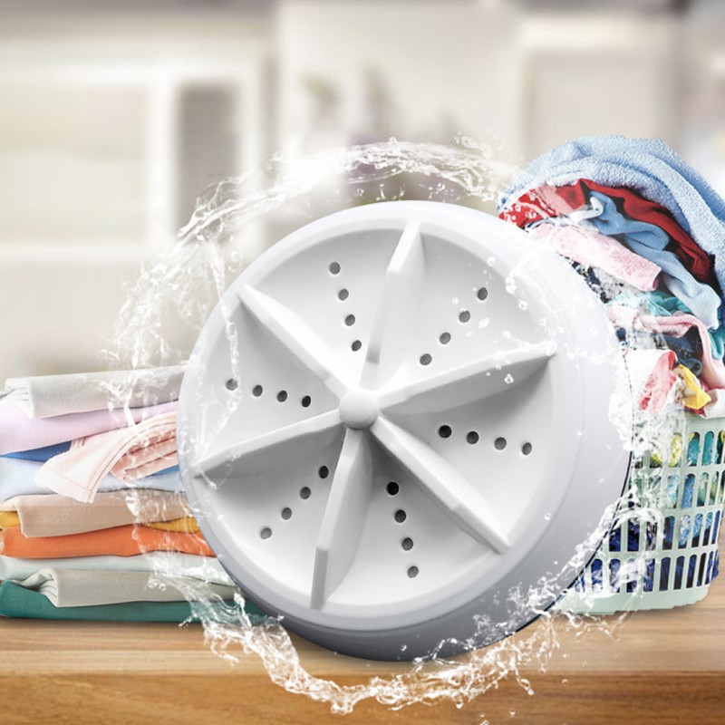 Portable Mini Washing Machine Ultrasonic Turbine Clothes Washer for Travel Home