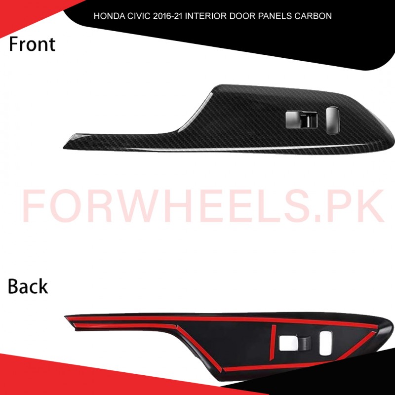Honda Civic 2016-21 Interior Door Panels Carbon