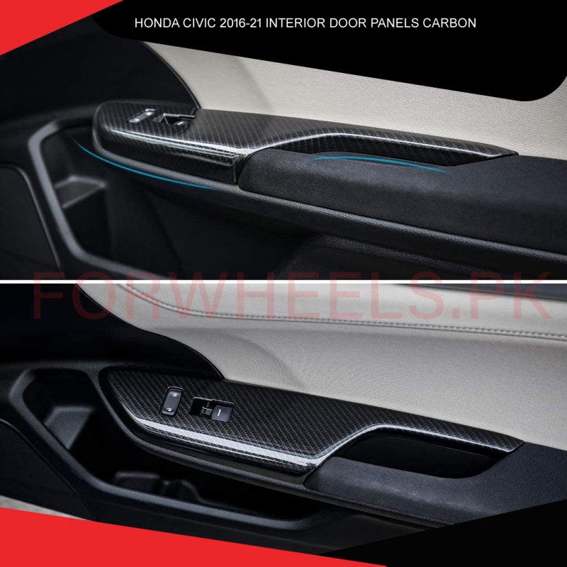 Honda Civic 2016-21 Interior Door Panels Carbon