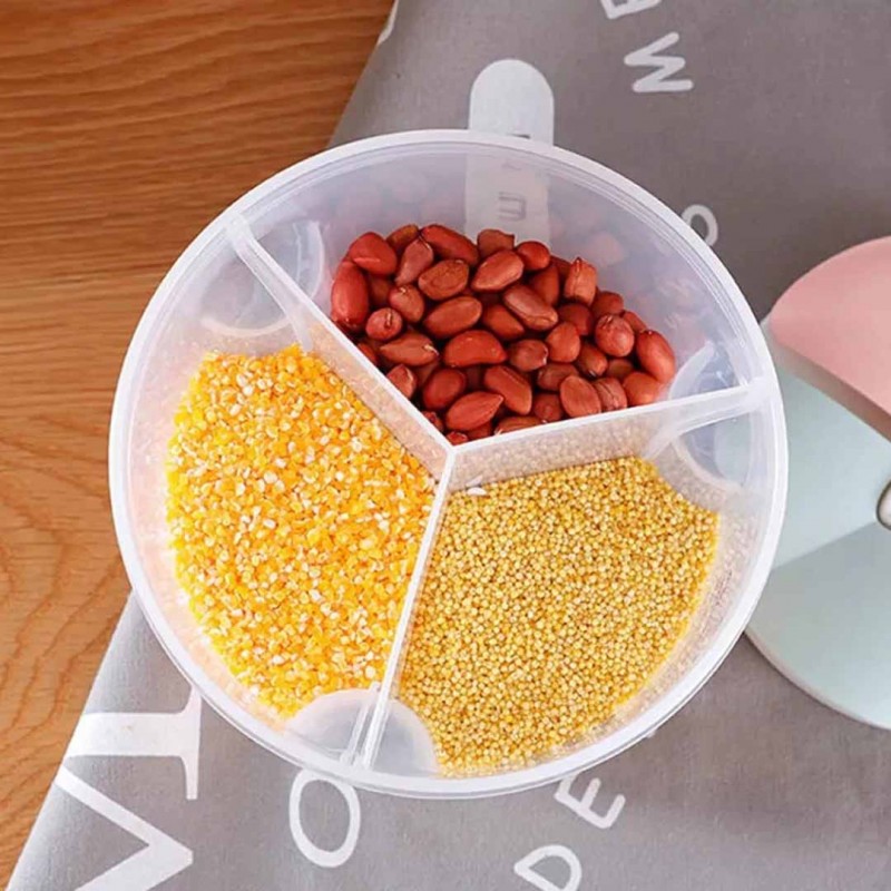 3 Partition Pulse and Grain Container Airtight Food Containers