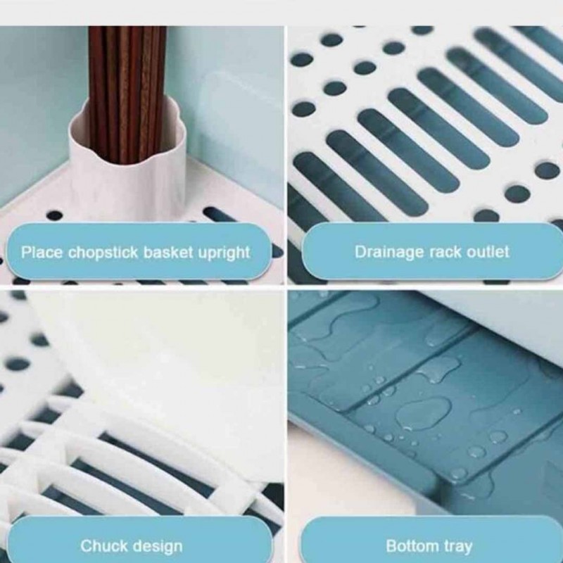 Dish Rack Covered With Drainage Tray