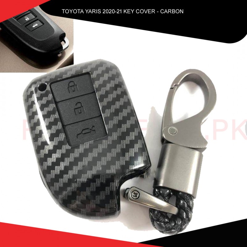 Toyota Yaris 2020-21 Key Cover Carbon