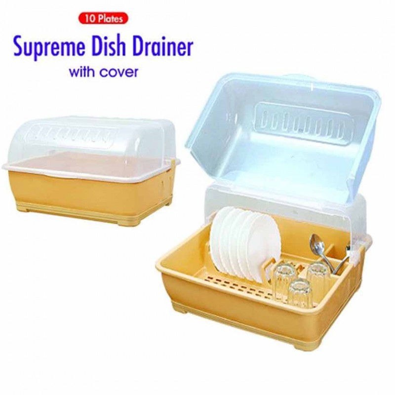 Covered Dish Drainer Rack Kitchen Sink Organizer and Drying Solution