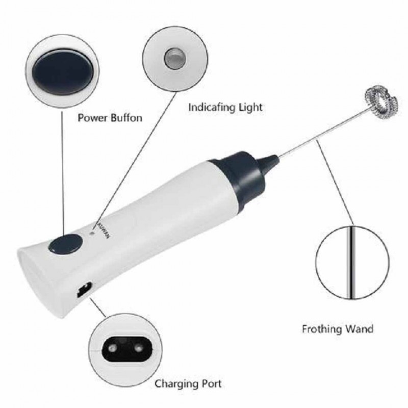 Rechargeable Electric Coffee Mixer for Effortless Brewing