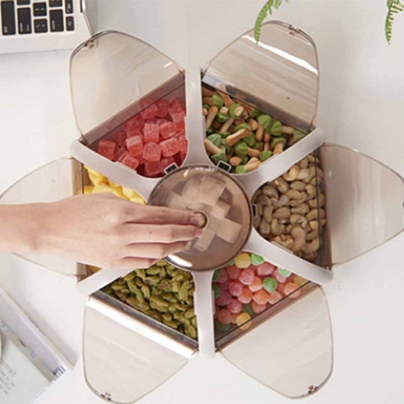 Transparent Dry Fruit Tray Elegant Display for Your Nuts and Dried Fruits