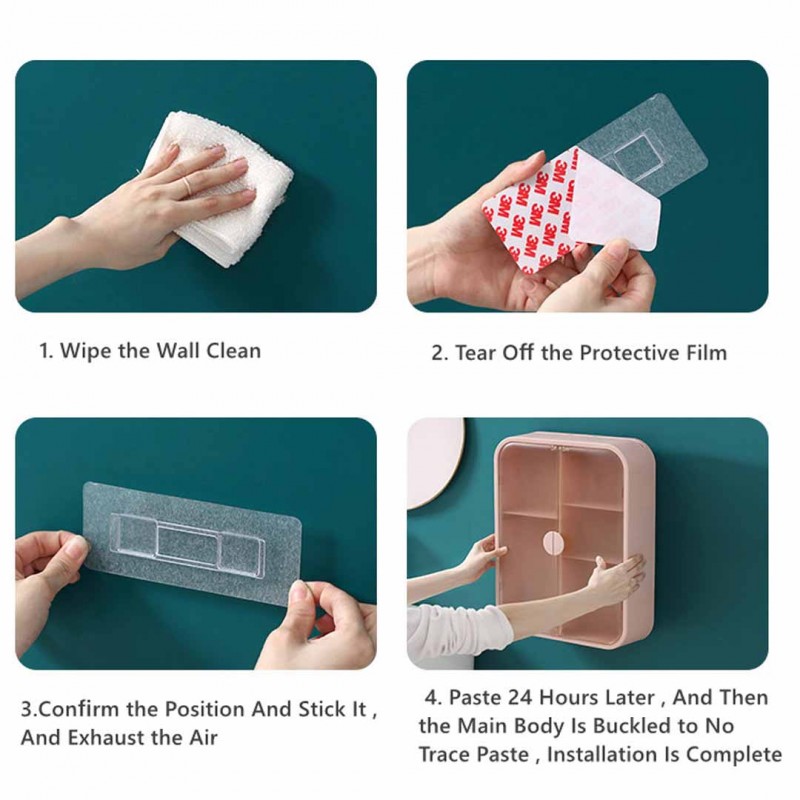 Wall Mounted Cosmetic Storage Box 