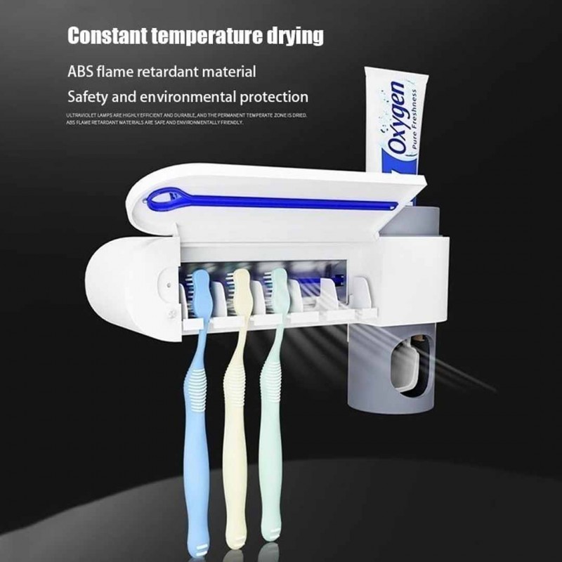 3 In1 Antibacterial Toothpaste Squeezer & brush Holder