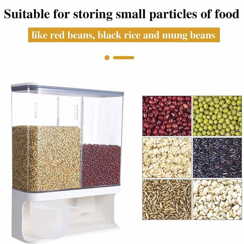 Dual Cereal Dispenser 3L Wall Mounted