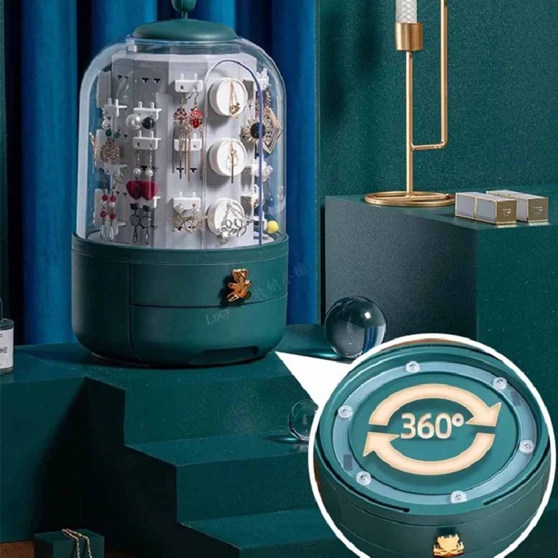 360° Rotating Jewelry Wall With 39 Hooks