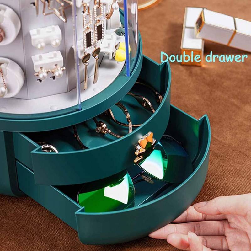 360° Rotating Jewelry Wall With 39 Hooks