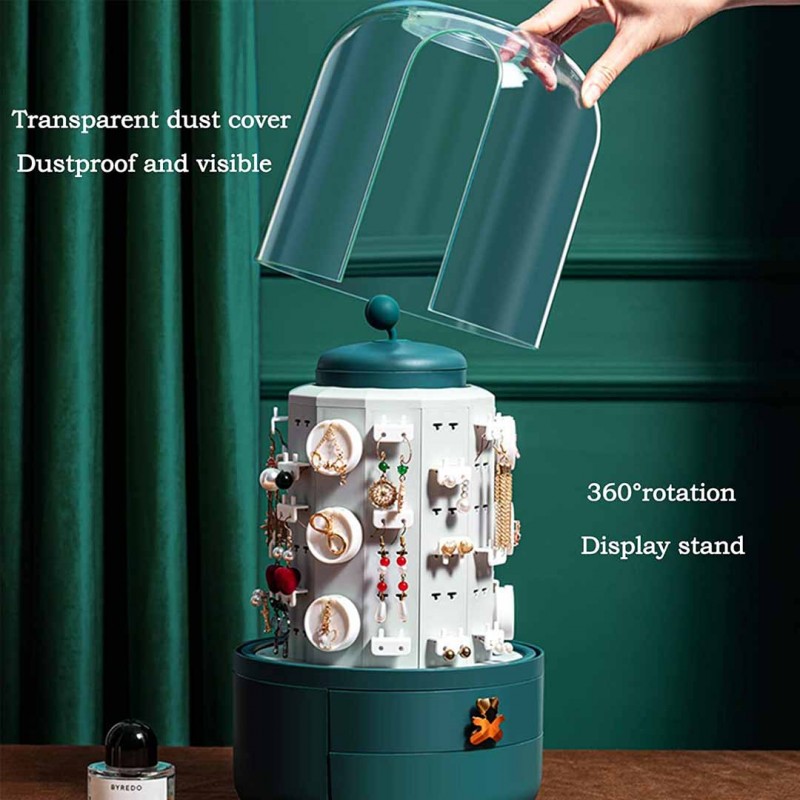 360° Rotating Jewelry Wall With 39 Hooks