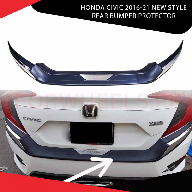 thumbnail image 2 of Glossy Red ABS Front Bumper Grill Trim Cover For Honda Civic 2016-2021 – 3-Piece Set 2 of 6