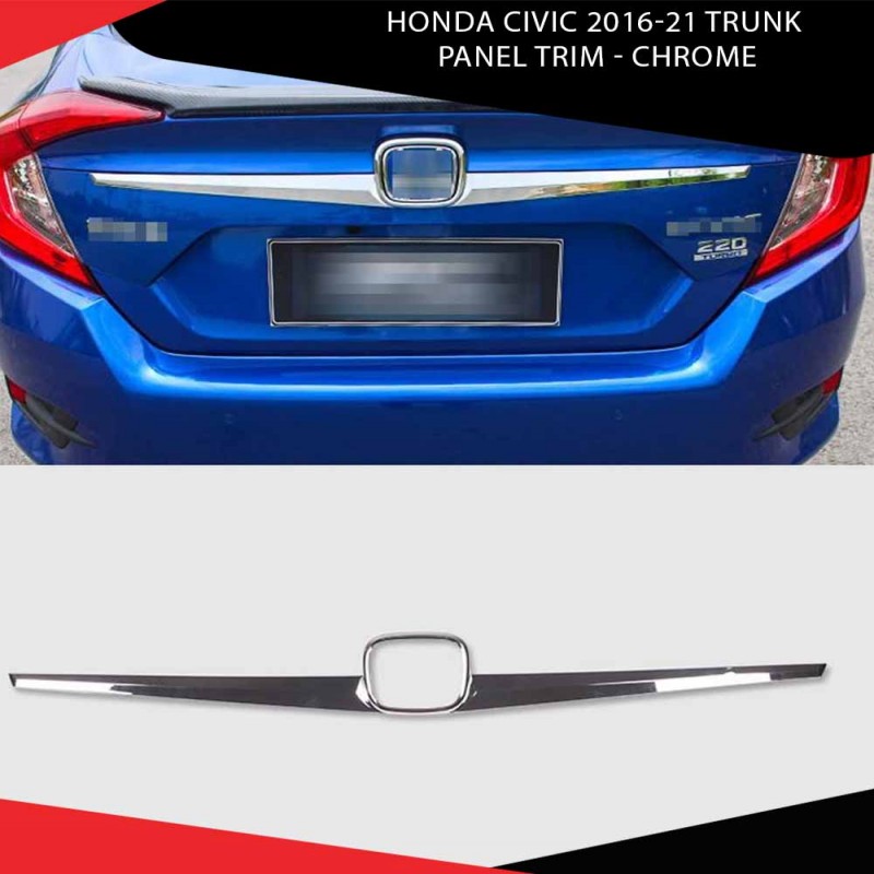 Honda Civic 2016-21 Trunk Panel Trim - Chrome